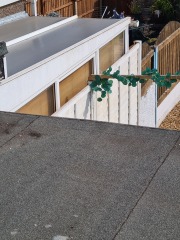 Attaching screening to Neighbour's shed