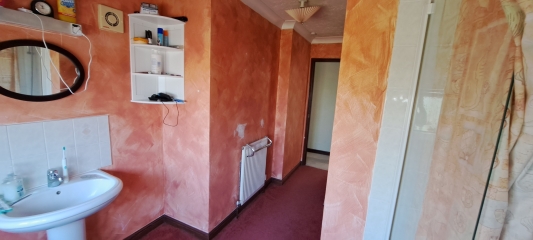 Bathroom - partially covering a window void for a shower - pictures?