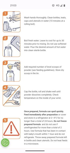 To think baby should always have formula ready