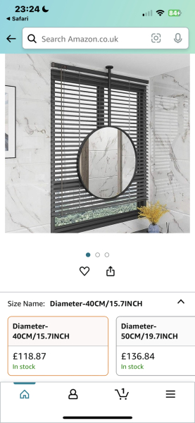 Mirror in front of a window