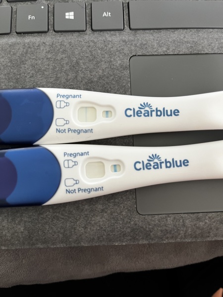 Clear blue test. Evap line or positive