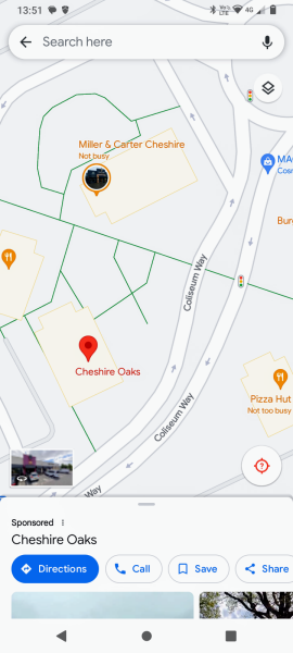 Cheshire oaks relaxing lunch where?