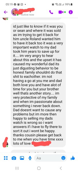 To tell her to fuck off?