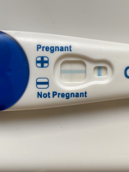 Positive or evaporation pregnancy test?