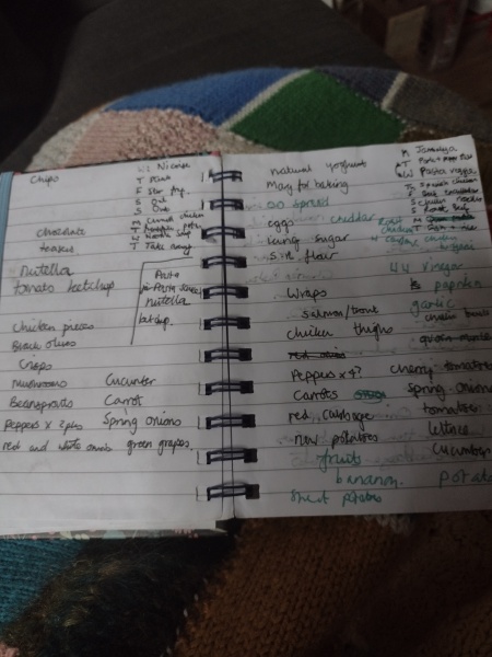 I found a shopping list from 1969