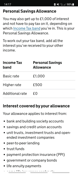 Moving money into ISA to avoid tax on savings