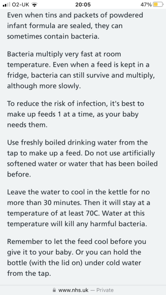 To think baby should always have formula ready