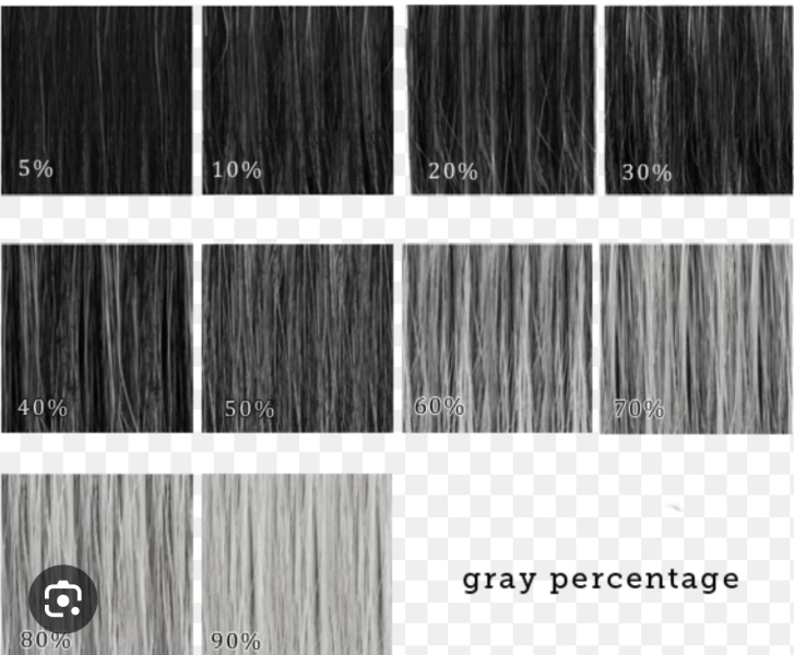 To ask what percentage of grey hair is this? Pic included