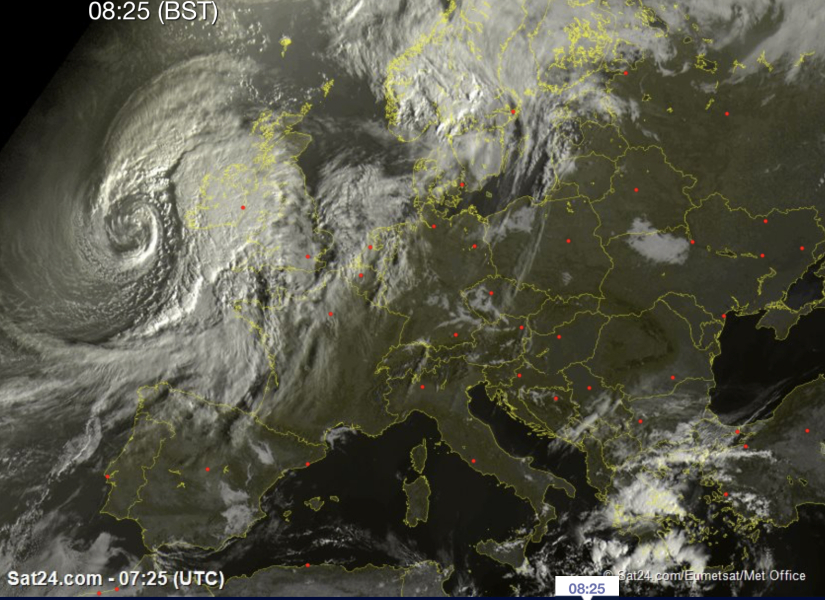 Storm Agnes - first named storm of the season.