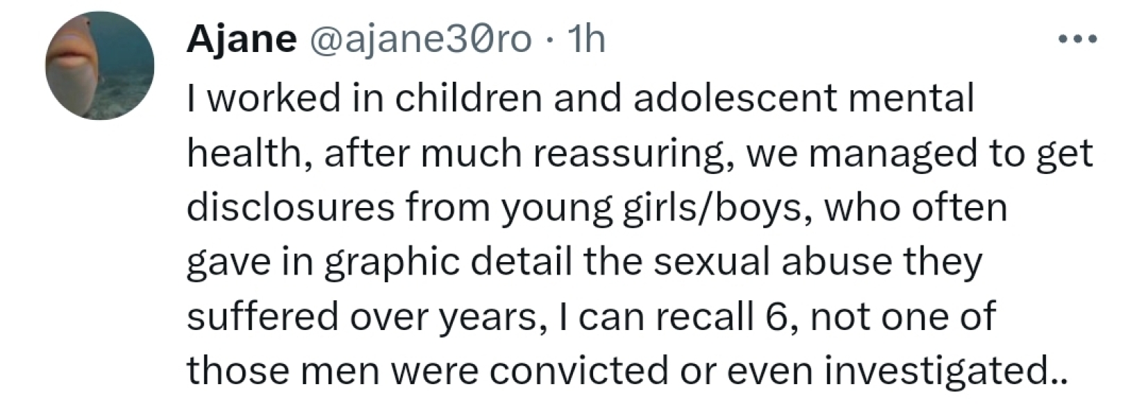 Why didn't they go to the police? (TW)