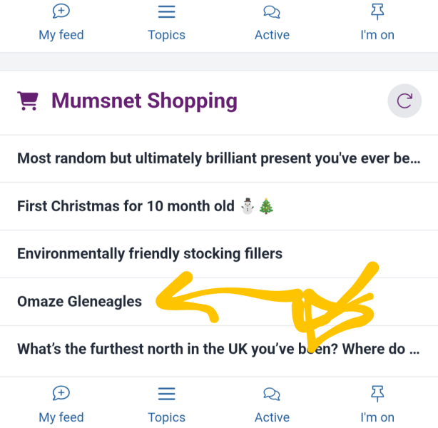 Mumsnet Shopping feed?