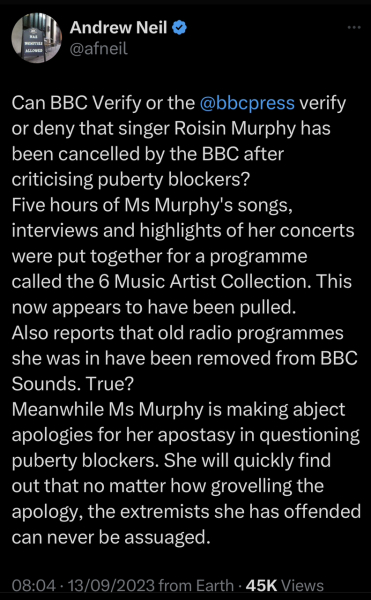 BBC cancels Roisin Murphy