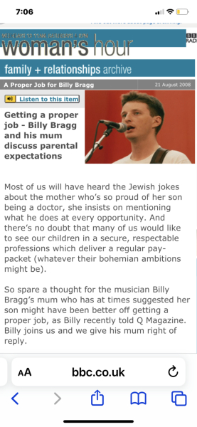 The misogynist Billy Bragg