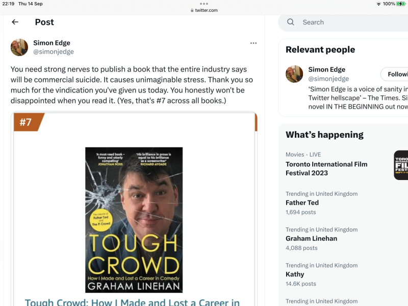Graham Linehan’s Book