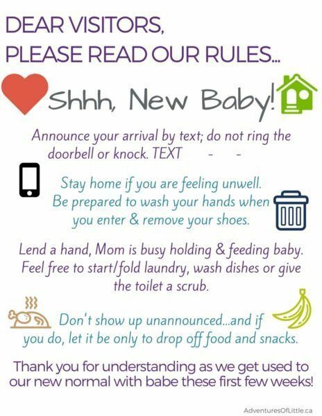 List of rules for visitors