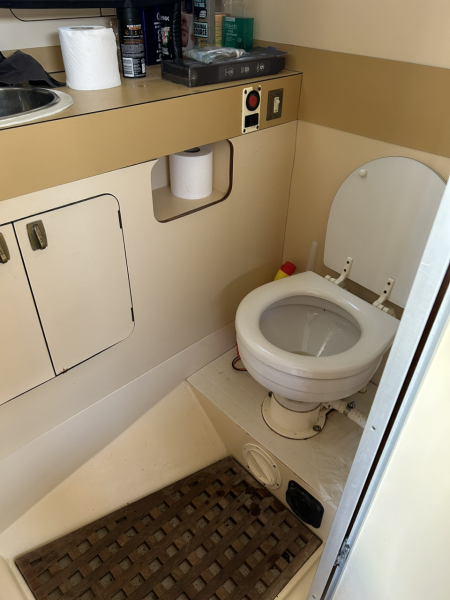 I'm stuck on a boat and I need a poo