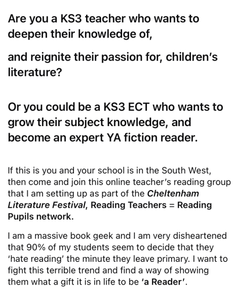 Are you an English Teacher in the South West? Join my book group…