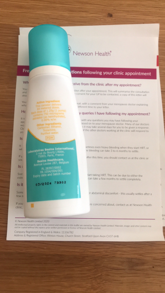 Oestrogel: new packaging (yet again)?