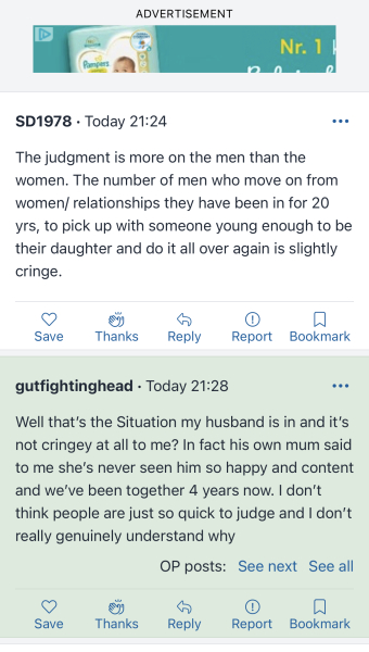 To think the young gf/wife gets a raw deal