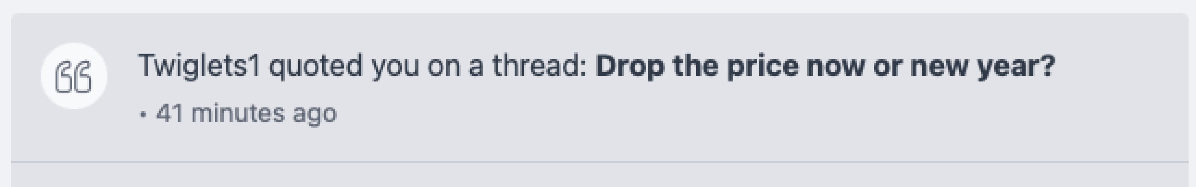 Drop the price now or new year?
