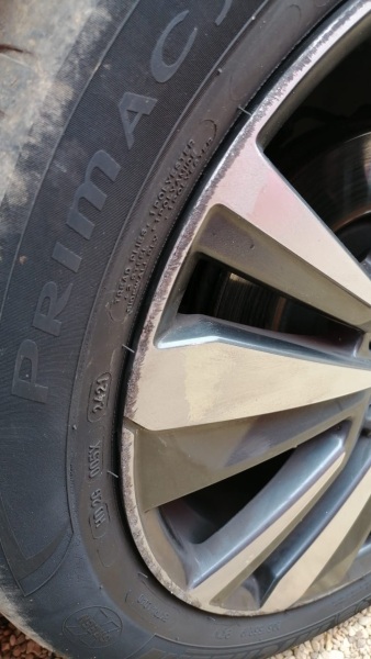 Kerbed alloys on collection from dealership