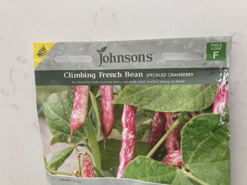 Freezing climbing French beans
