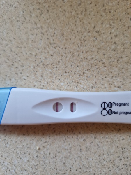 16dpo. Faint positives.