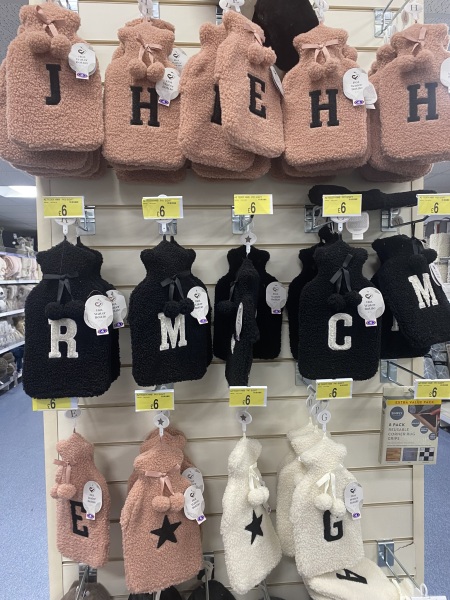 Forget the initialled stocking and sacks, I liked these as presents in B&M