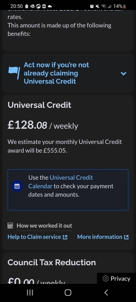 Universal Credit - surely, we're not eligible?