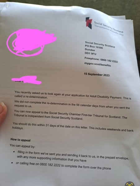 Adult disability payment