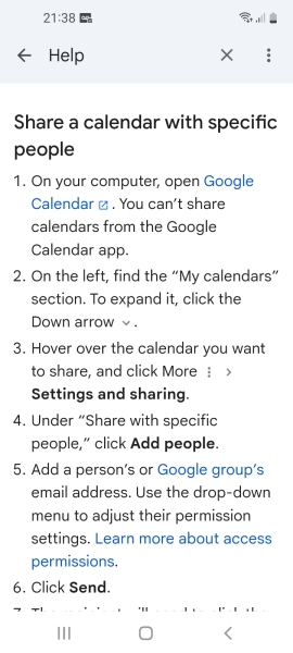 Can I access an iCalendar on Android?