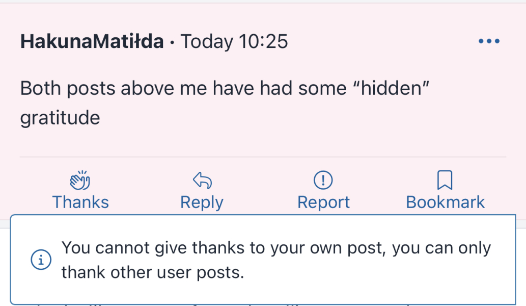 To ask about hidden gratitude?