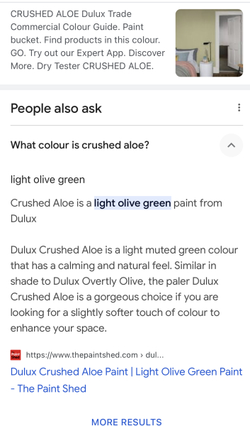 Olive/warm green paint