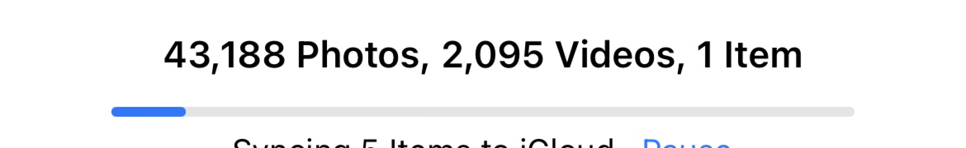 To ask how many photos you have in your camera roll?