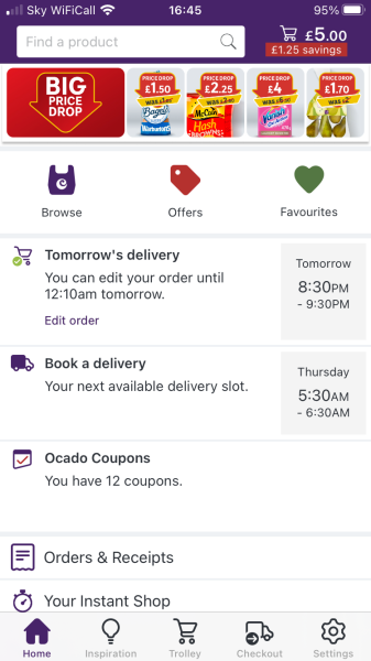Ocado Christmas Slots