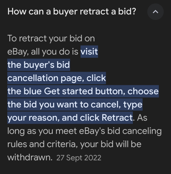 Offer made