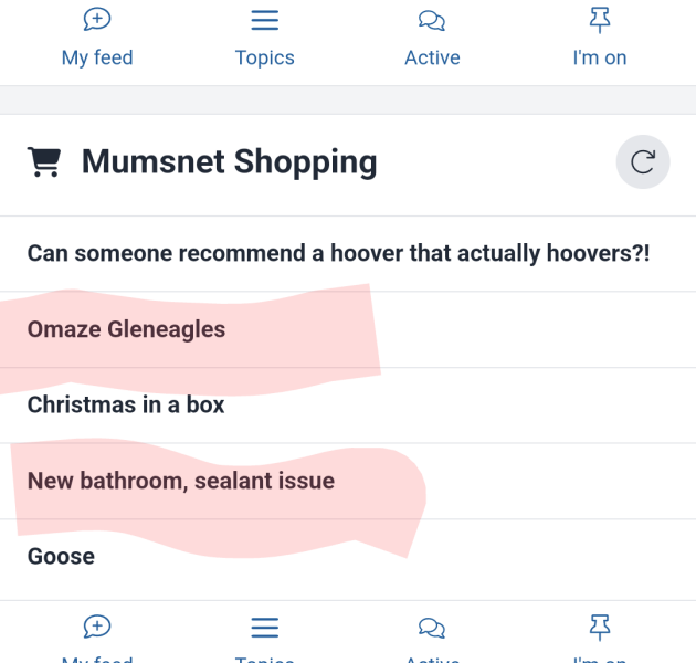 Mumsnet Shopping feed?