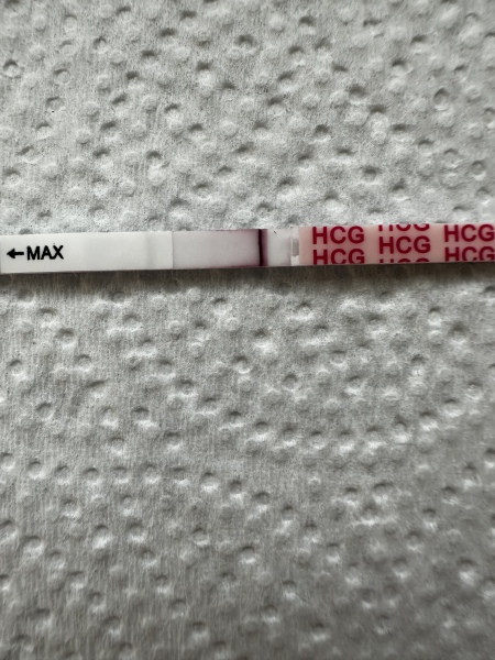 Positive or evaporation pregnancy test?