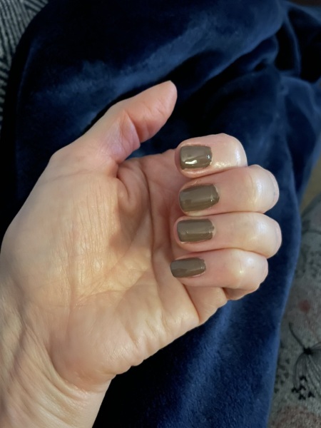 A brown nail varnish like this