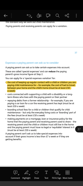 Child support - mileage to school