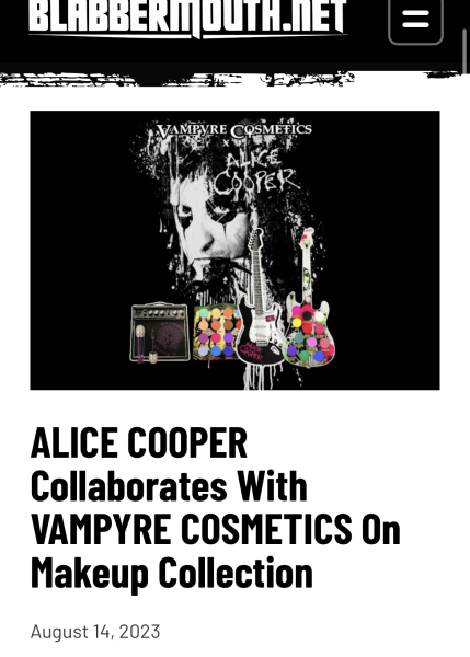 Alice Cooper has been cancelled