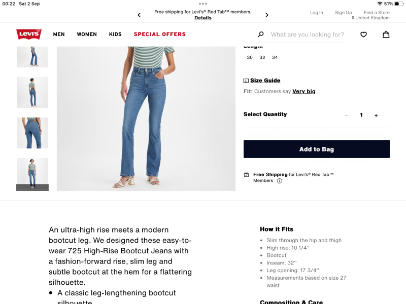 To ask what jeans shape is fashionable currently