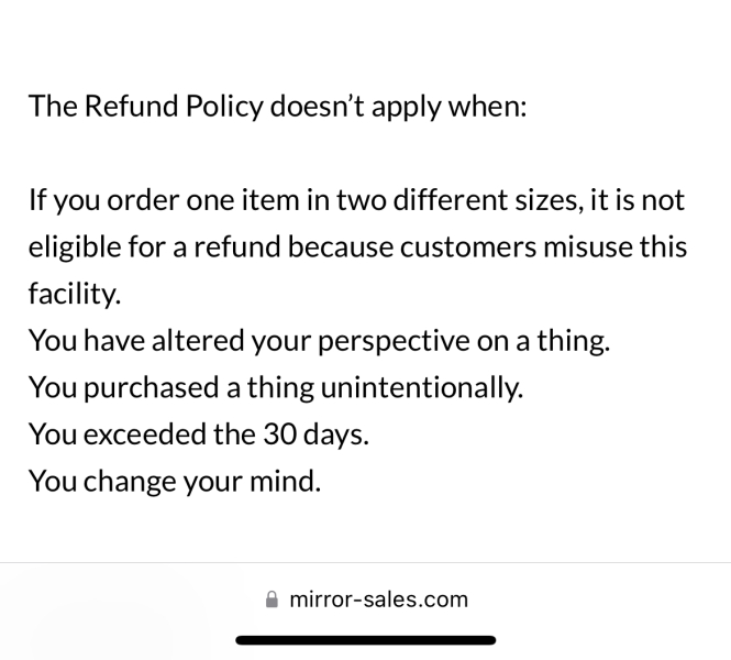 Distance selling laws and refunds