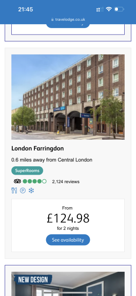 40% of the week in London (Bank)