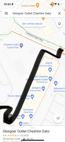 Cheshire oaks relaxing lunch where?