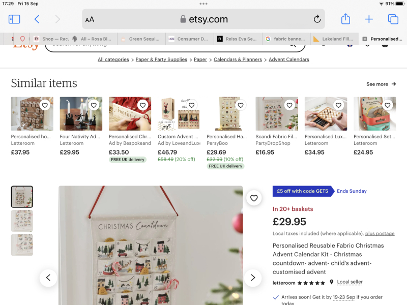 Reuseable Advent Calendar - for books