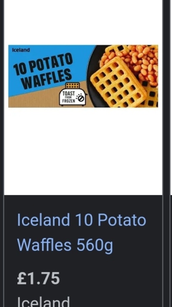 Fish fingers, waffles, and bog roll