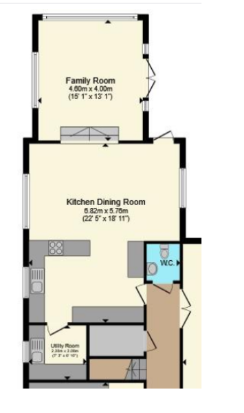 Kitchen diner layout (photo attached)