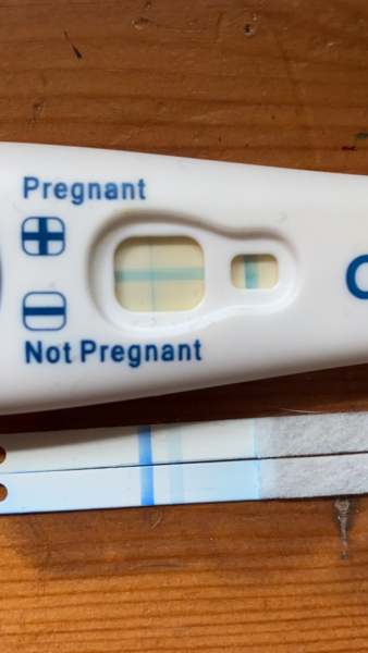 Positive or evaporation pregnancy test?