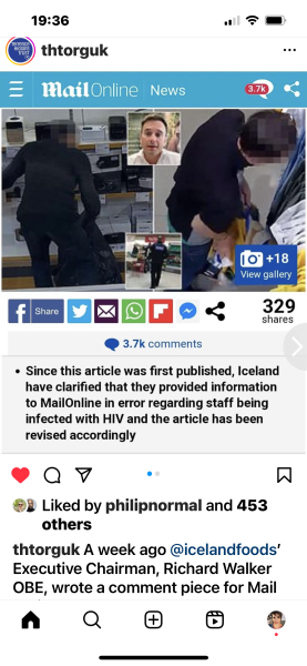Shop workers infected with HIV from needles.